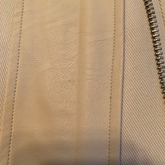 Cream Vegan Leather Fringe Jacket - Picture 6 of 11